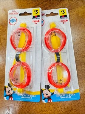 New! Disney Jr Mickey Mouse Child’s Goggles Set of 2